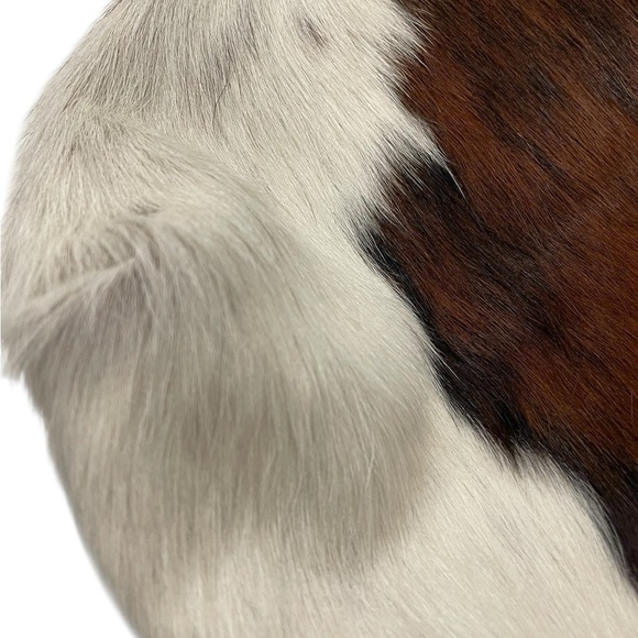 Leather Cowhide Fur Backpack Brown & White main image 5